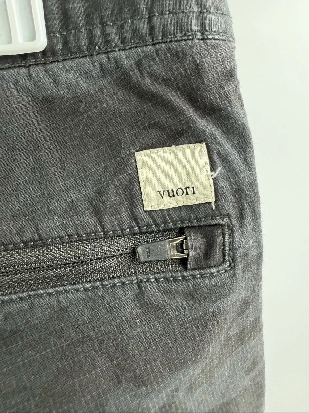 VUORI Ripstop Men's Jogger Pants XS Camo Gray Elastic Waist Drawstring V412 flaw